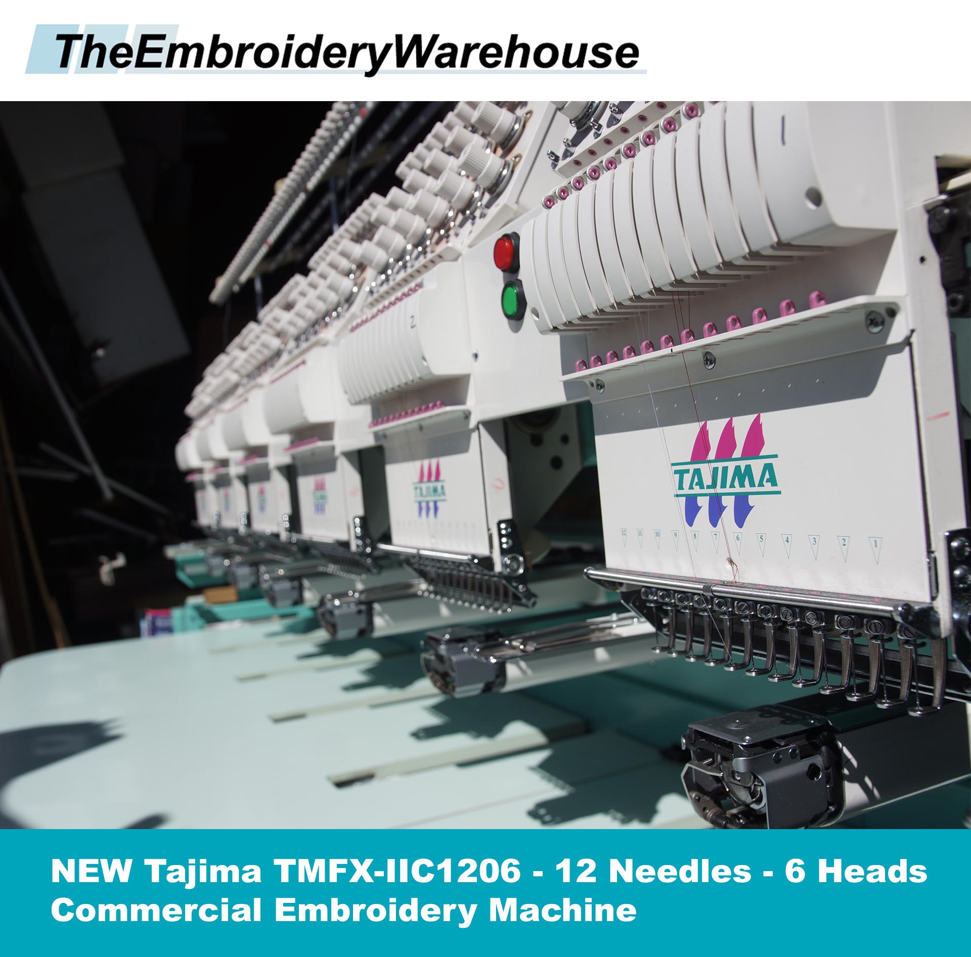 TAJIMA TMFXIIC1206 6 Head 12 Needles Commercial Embroidery Machine